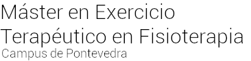 Máster en Exercicio Terapéutico en Fisioterapia